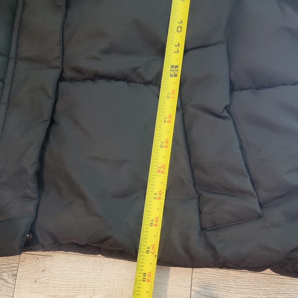SoldNWOT Fashion Nova Crop Black Puffer Jacket Womens Full Zip/ Snap Button Coat - Picture 9 of 9